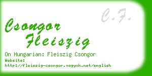 csongor fleiszig business card